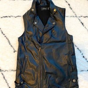 Mink Pink Faux Leather Vest Size Small